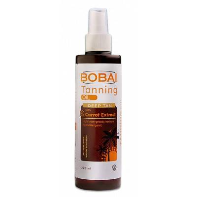 BOBAI TANNING OIL - DEEP TAN WITH CARROT EXTRACT FOR ALL SKIN TYPES 220 ML
